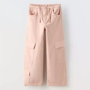 Zara 11-12 YR Kids Light Pink Cargo Pants